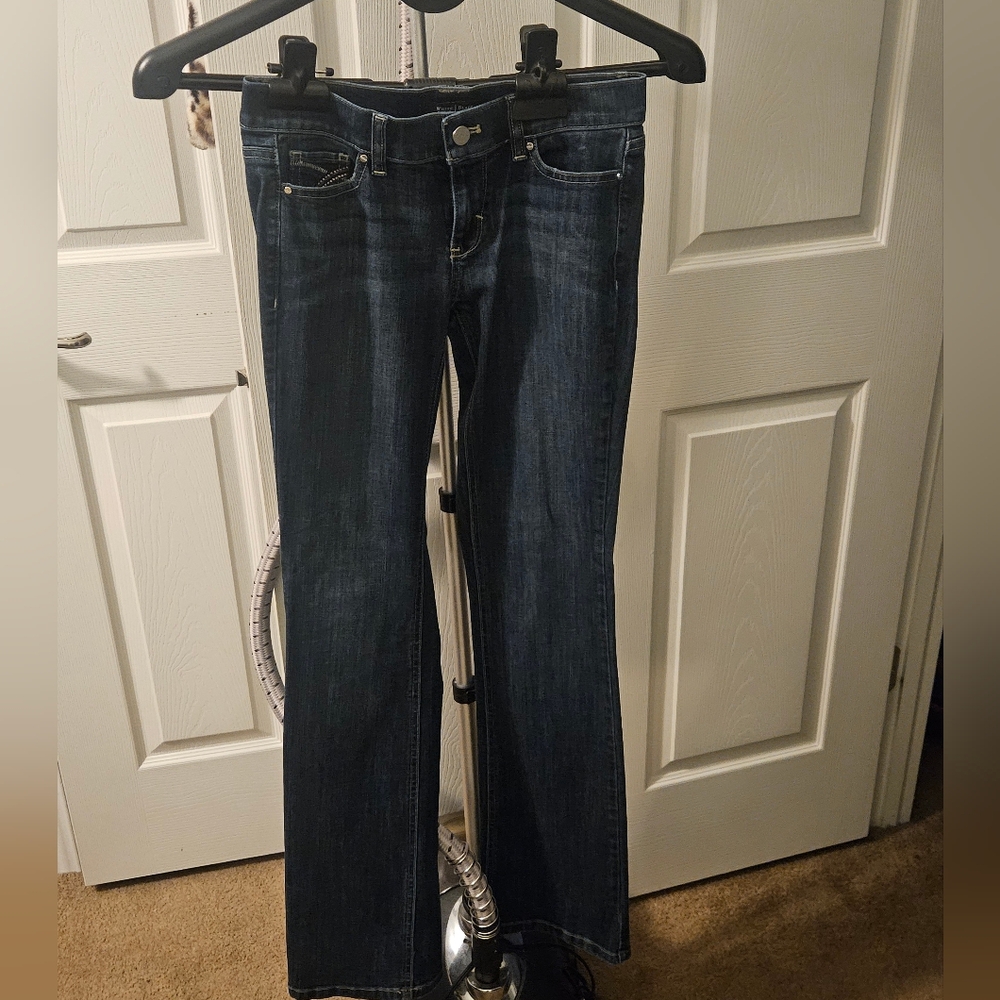 White House Black Market Dark Blue Noir Boot Cut Jeans